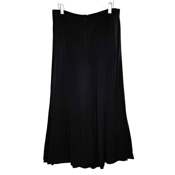 COS Womens Wide Leg Wool Blend Trouser Pants Cropped Pleated US14 Black - Picture 2 of 10